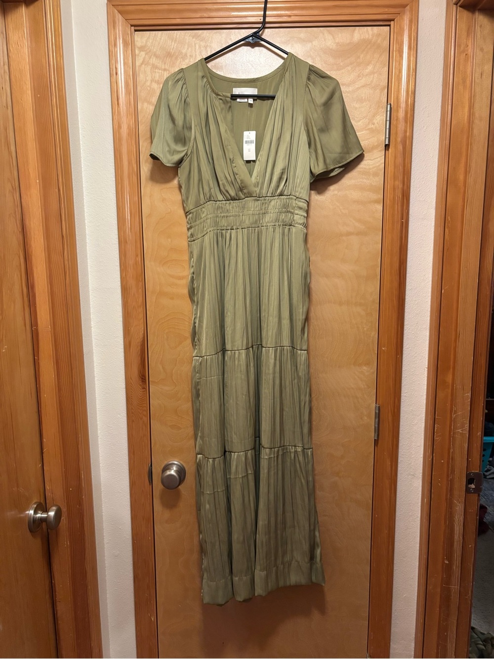 Anthropologie xs green somerset dress NWT